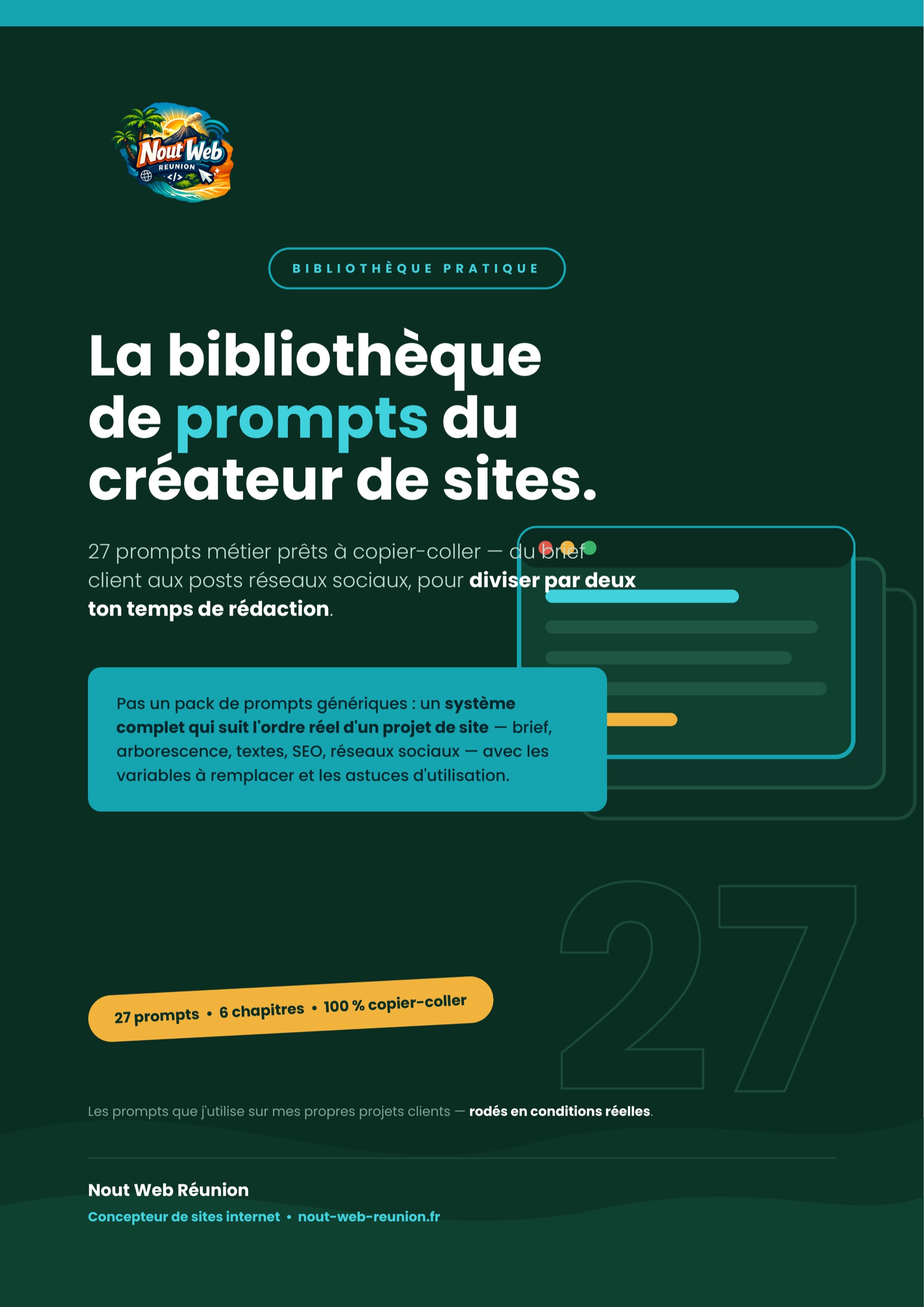 Ebook La Bibliothèque de Prompts du Créateur de Sites