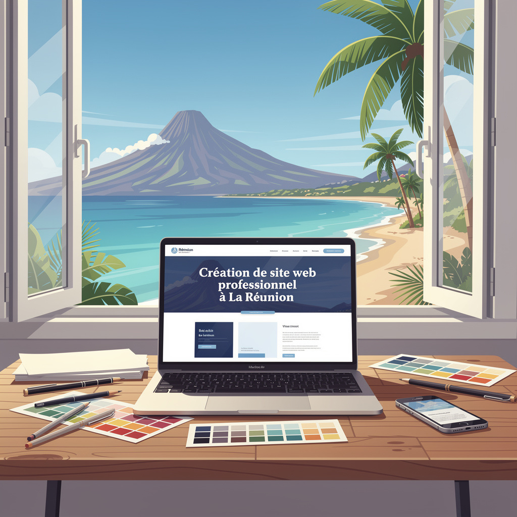 Exemple de site vitrine professionnel créé à La Réunion