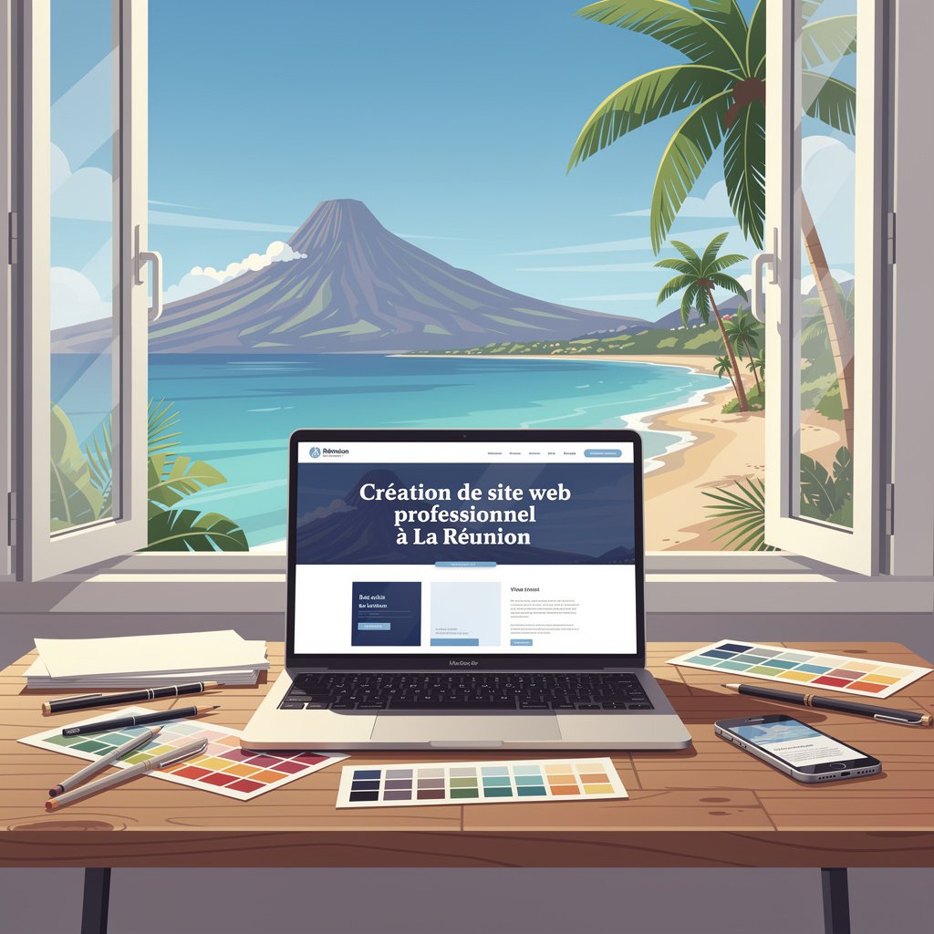 Exemple de site vitrine professionnel créé à La Réunion