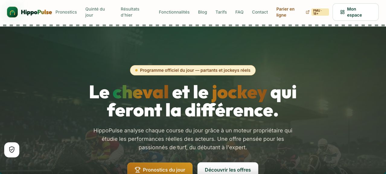 HippoPulse, application de pronostics hippiques : programme du jour et sélections par course