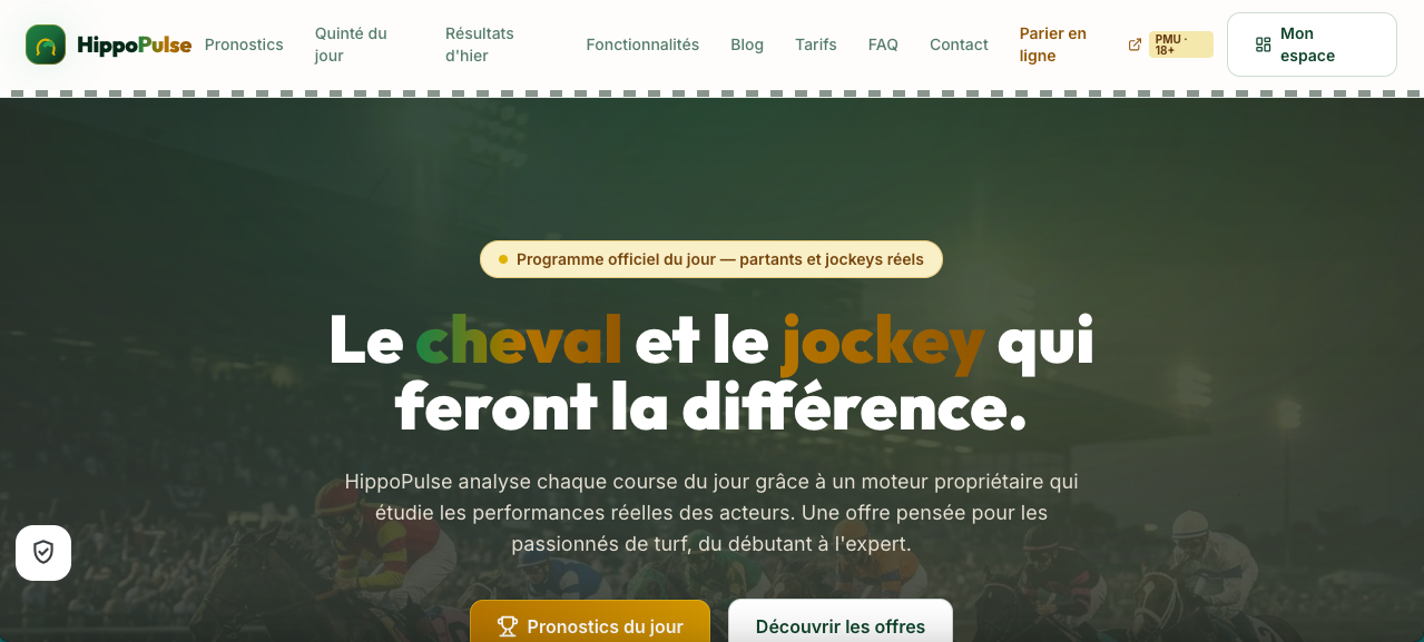 HippoPulse, application de pronostics hippiques : programme du jour et sélections par course