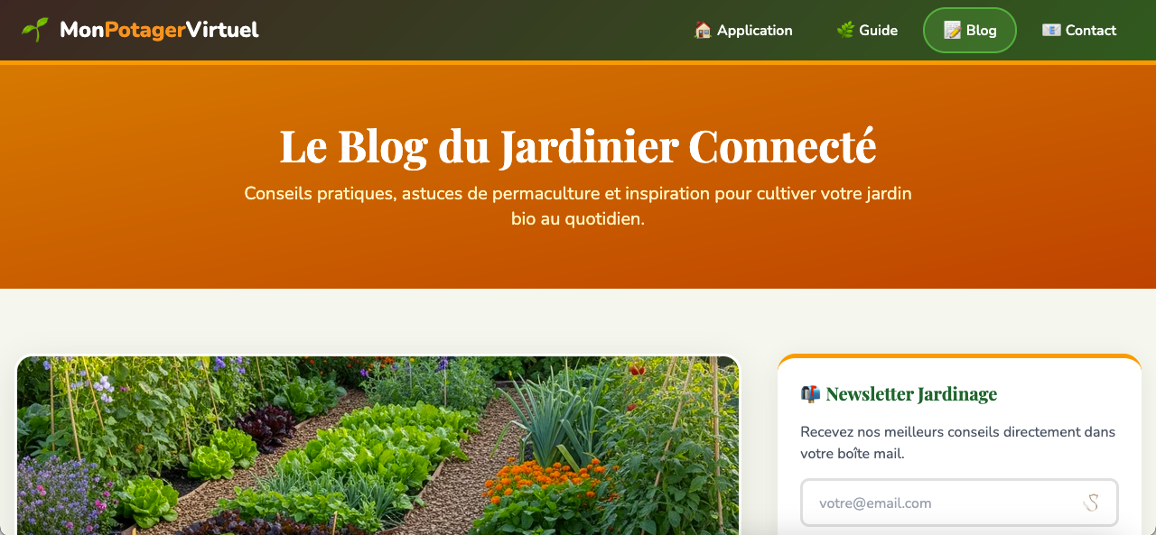 Mon Potager Virtuel — planificateur de potager en ligne