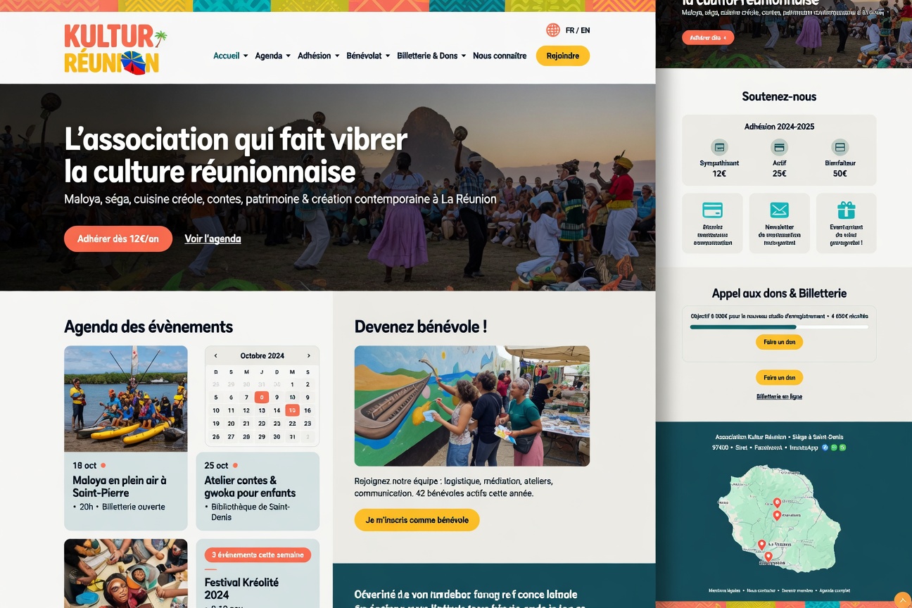 Exemple de structure site association culture 974