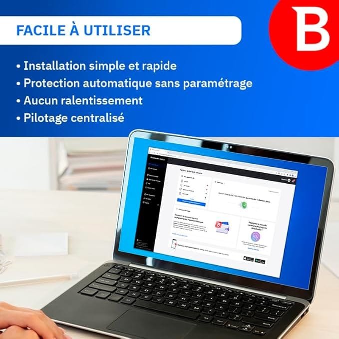 Interface utilisateur simple et intuitive de Bitdefender